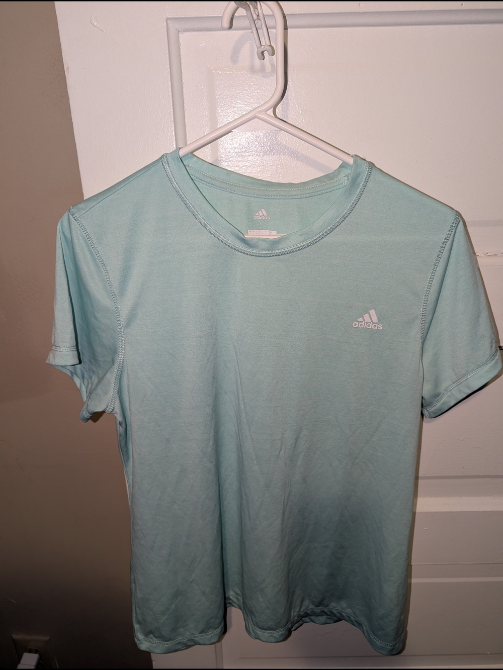 adidas Women's Golf  Light Aqua Men's Short-Sleeve Performance Tee